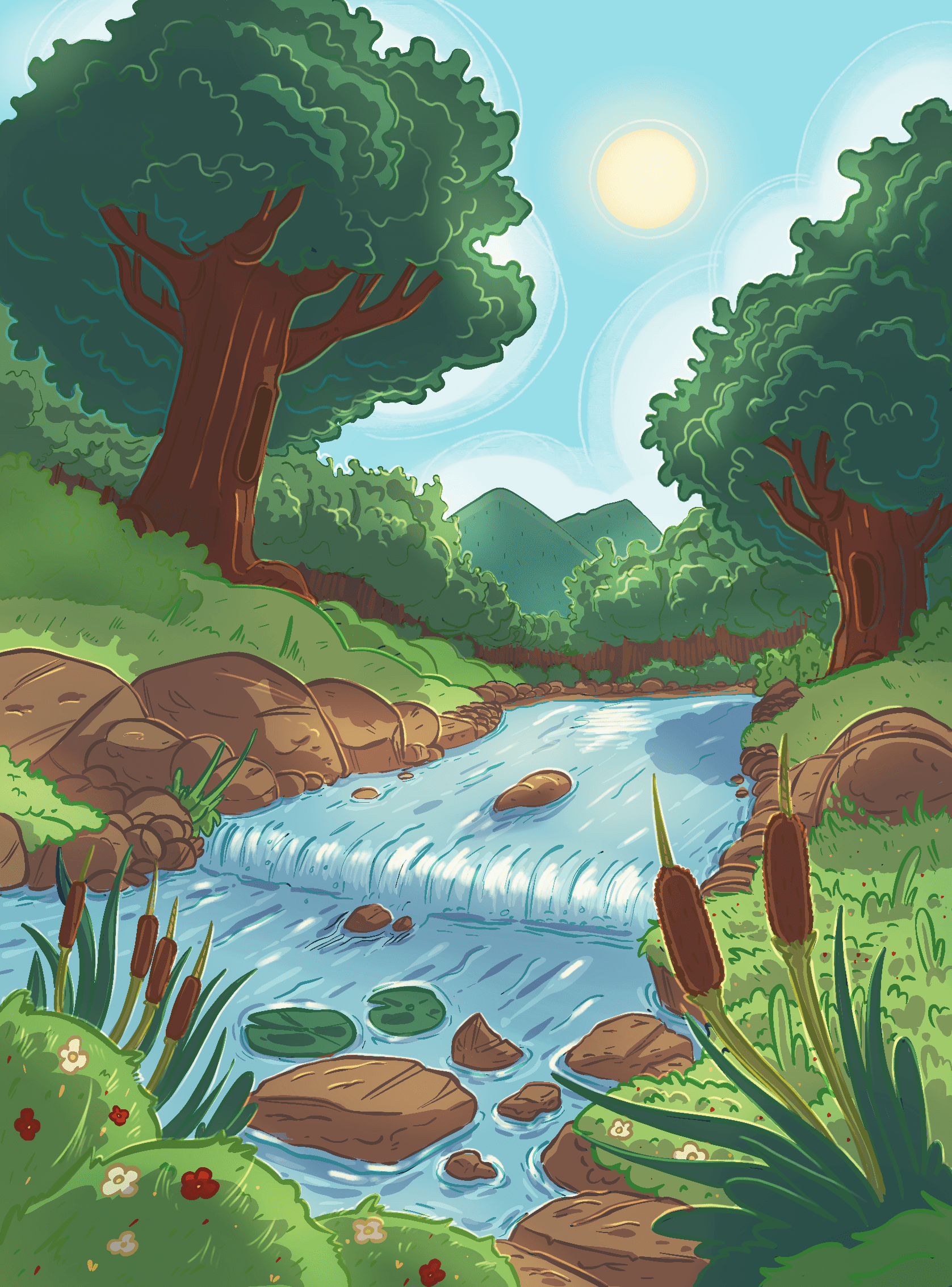 La rivière et la forêt de Saint-Rondin-sur-Rivière